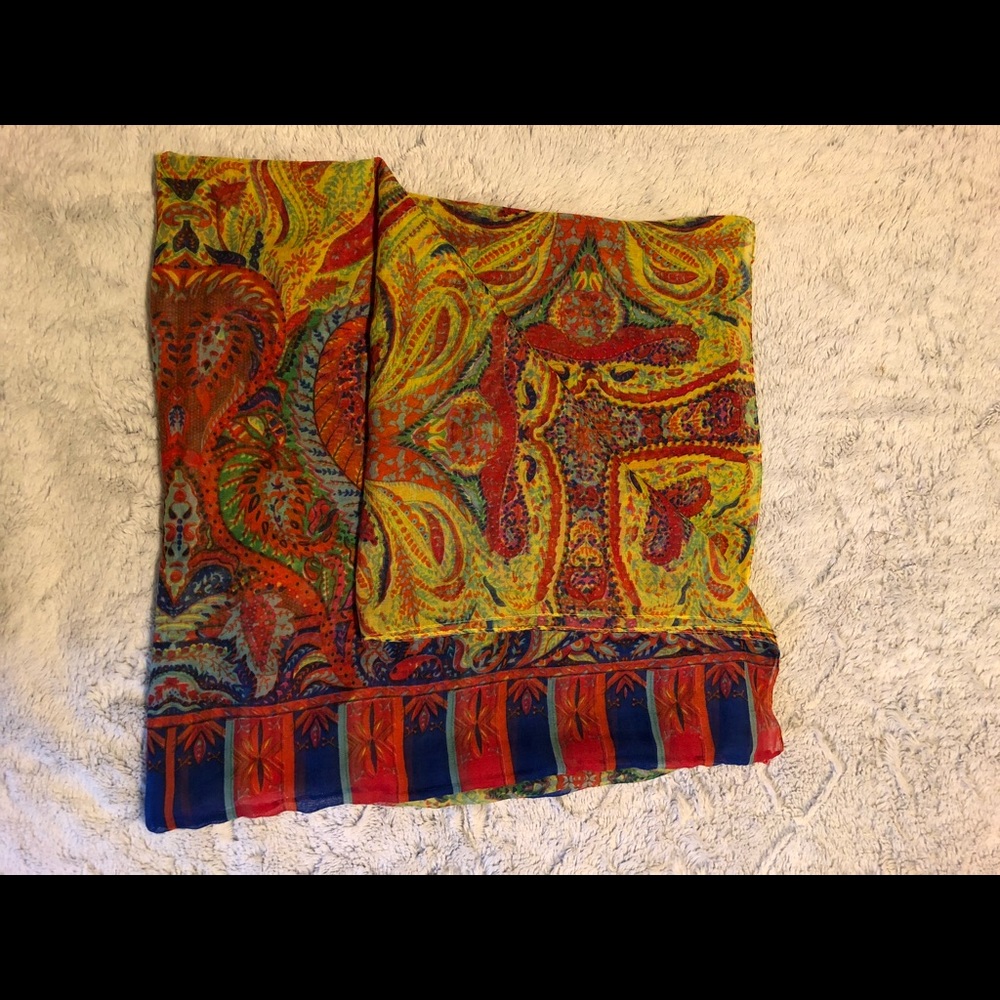 Colorful Print Infinity Scarf - Picture 3 of 3